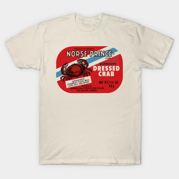 Norwegian Dressed Crab - Retro Packaging T-Shirt by CODA Shop